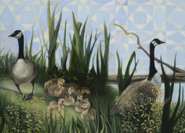 Guardian Geese Painting - low res